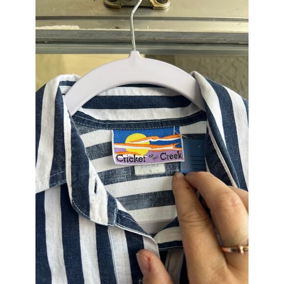 Vintage 1990's striped Cricket by the Creek western style shirt size s - Picture 2 of 4